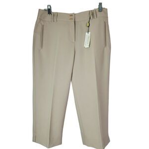 NWT Sport Haley Womens Golf Capri Pants Beige Khaki Size 6